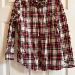 Vineyard Vines Red, White & Black Plaid Button-Down Shirt